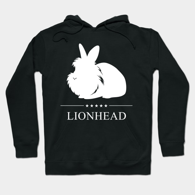 Lionhead Rabbit White Silhouette Hoodie by millersye